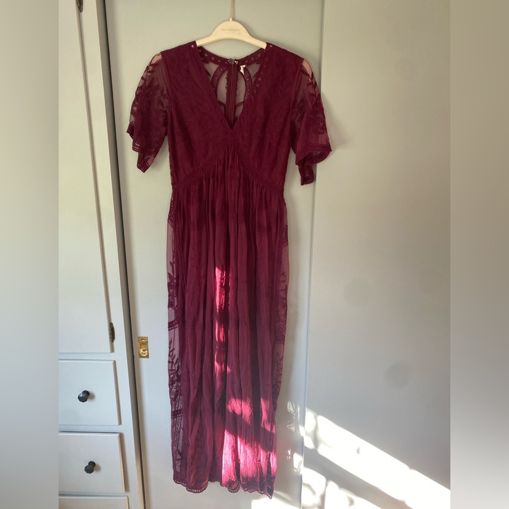 Pink blush maternity dress - size small
